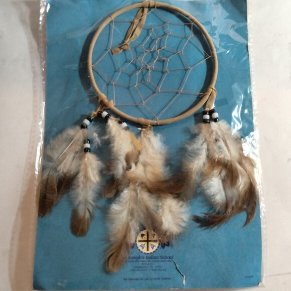 Dreamcatcher Feathers Beads Native American Handmade Lakota Sioux Dream Catche - Picture 1 of 4